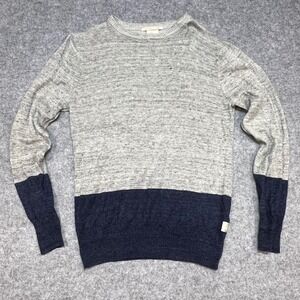 Scotch Soda Home Alone Knit Sweater‎ Mens Gray Blue Colorblock Crew Neck Medium
